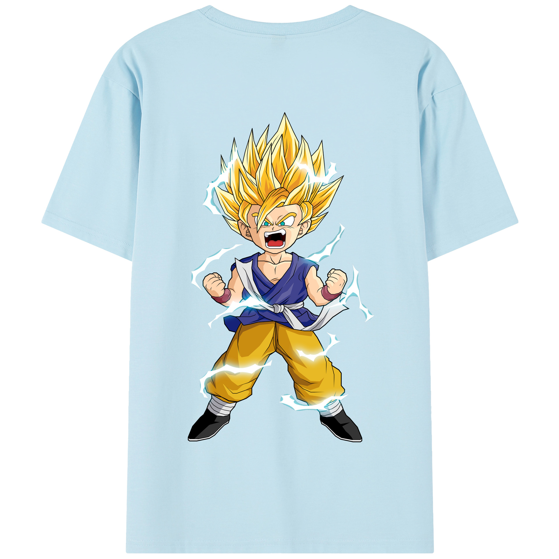 （画像用） ドラゴンボール 孫 悟飯（そんごはん）DRAGON BALL Son Gohan 綿100％半袖Tシャツ（背面プリント）